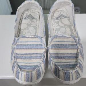 Blue and Cream Moccasins with Nautical Style